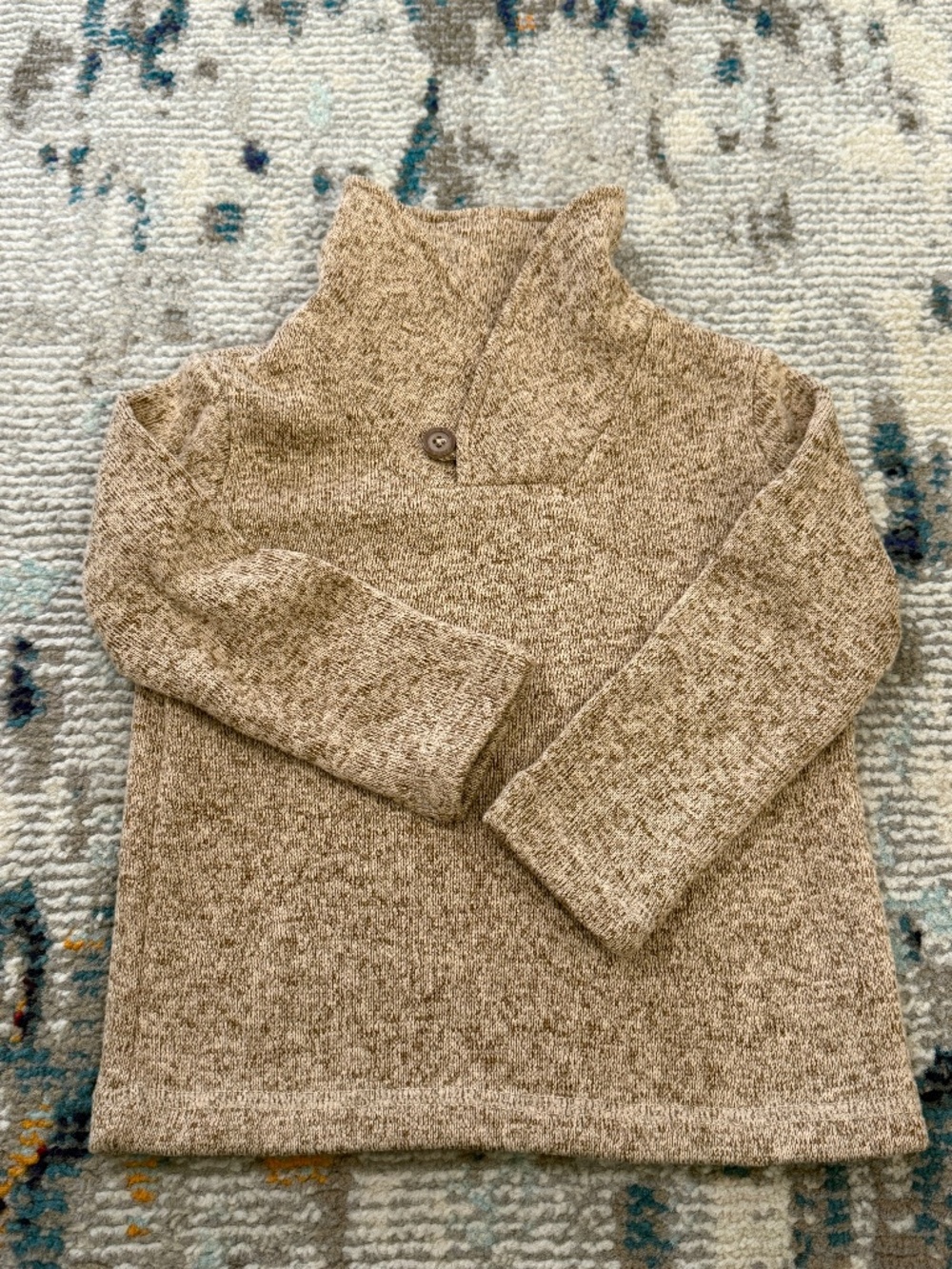 Jumping Beans Cozy brown marbled knit pullover sweater toddler boy top size 18M